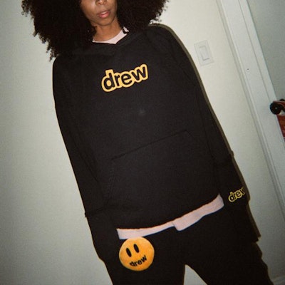 Drew House Hoodie Hitam Logo Alphabet Deconstructed Unisex Pullover. DR-SS21-63 1