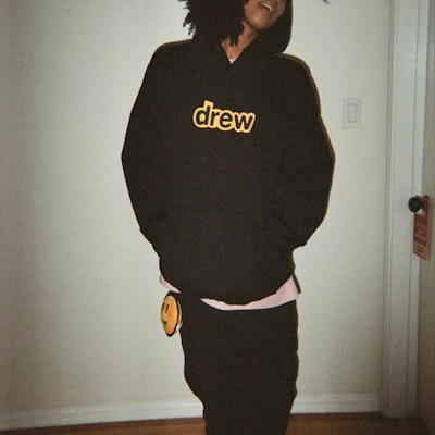 Drew House Hoodie Hitam Logo Alphabet Deconstructed Unisex Pullover. DR-SS21-63 2