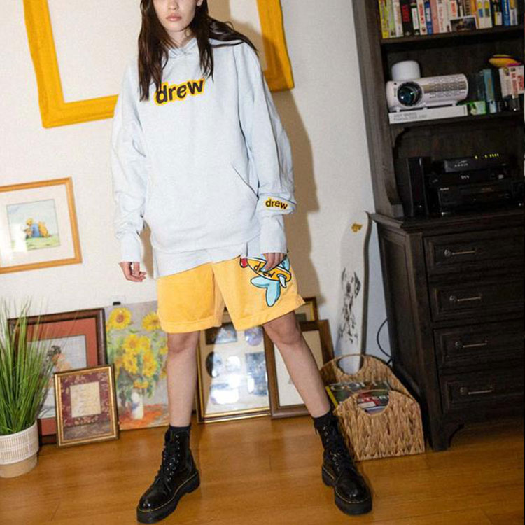Details for Drew House 字母標誌連帽上衣 情侶款 淡藍色 Unisex。 DR-SS21-138