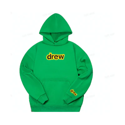 Drew House Alphabet Logo SS22 Unisex Green Printed Pullover Hoodie. DR-SS22-804