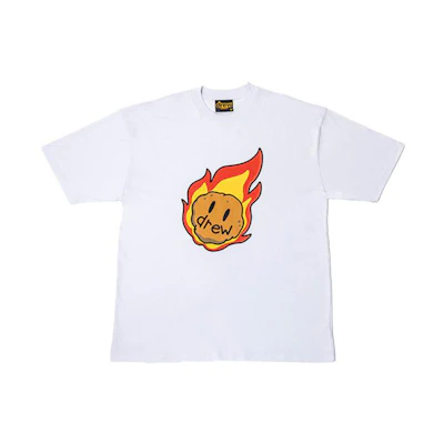 Drew House Astroid Smile Cartoon Logo Tee Blue Unisex Short Sleeve Shirt. DR-SS21-140