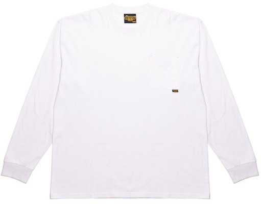 Drew House basic l/s pocket t-shirt white Buy Drew House basic l/s pocket t-shirt white
