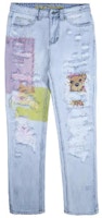Drew House Bear Series Smiley Distressed Jeans Unisex Bleached Indigo DR-SS20-013 Drew House Bear Series Smiley Distressed Jeans Unisex Bleached Indigo DR-SS20-013