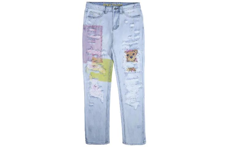 Order Drew House Bear Series Smiley Jeans Unisex Indigo Peluntur Distressed. DR-SS20-013