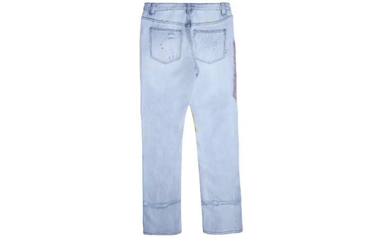 Lookbook Drew House Bear Series Smiley Jeans Unisex Indigo Peluntur Distressed. DR-SS20-013