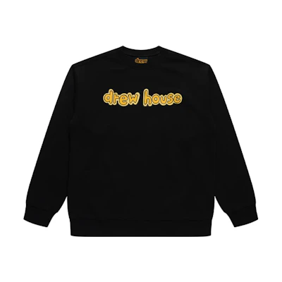 Drew House Black Logo Crewneck Sweatshirt Unisex Casual Pullover Sweater. DR-SS22-409