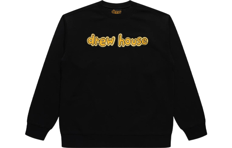 Order Drew House Sweater Hitam Logo Crewneck Unisex Kasual Pullover. DR-SS22-409