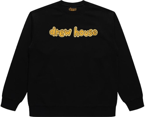 Drew House Sweater Hitam Logo Crewneck Unisex Kasual Pullover. DR-SS22-409 Order Drew House Sweater Hitam Logo Crewneck Unisex Kasual Pullover. DR-SS22-409