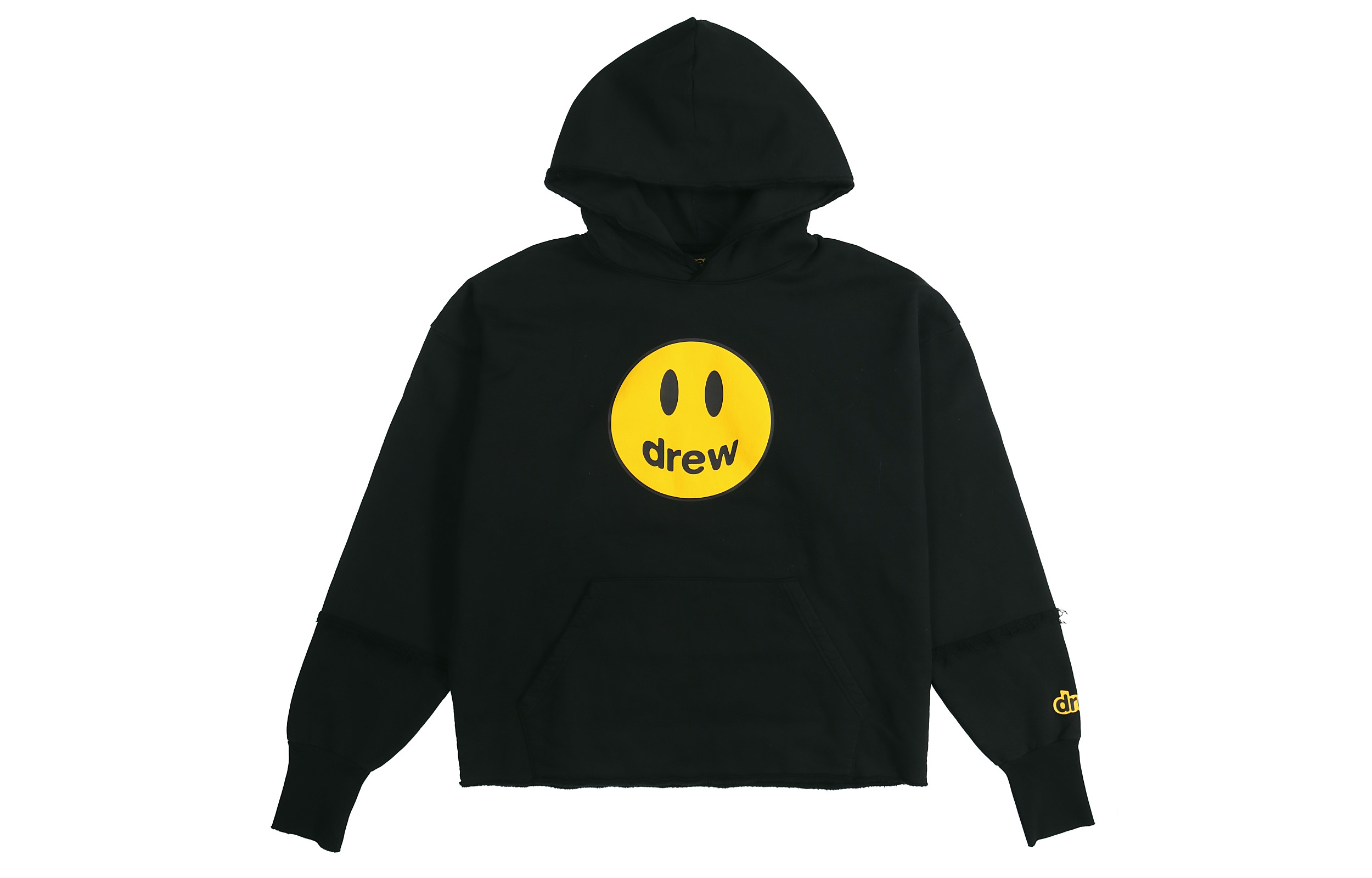 Drew House Black Unisex Smiley Patchwork Graphic Hoodie DR-FW20-92