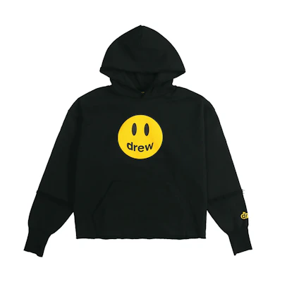 Drew House Black Unisex Smiley Patchwork Graphic Hoodie DR-FW20-92