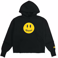 Order Drew House Black Unisex Smiley Patchwork Graphic Hoodie DR-FW20-92