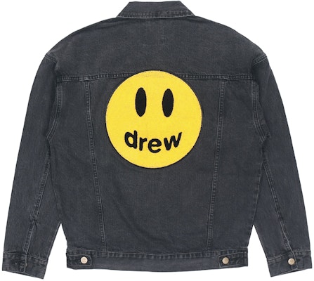 ドリューハウス シェニール スマイリーフェイス デニムジャケット ユニセックス ブラック DR-SS20-016 Buy ドリューハウス シェニール スマイリーフェイス デニムジャケット ユニセックス ブラック DR-SS20-016
