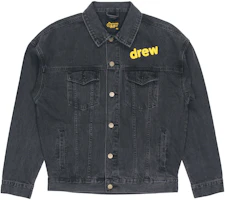 Lookbook Drew House Chenille Smiley Face Denim Jacket Unisex Black DR-SS20-016