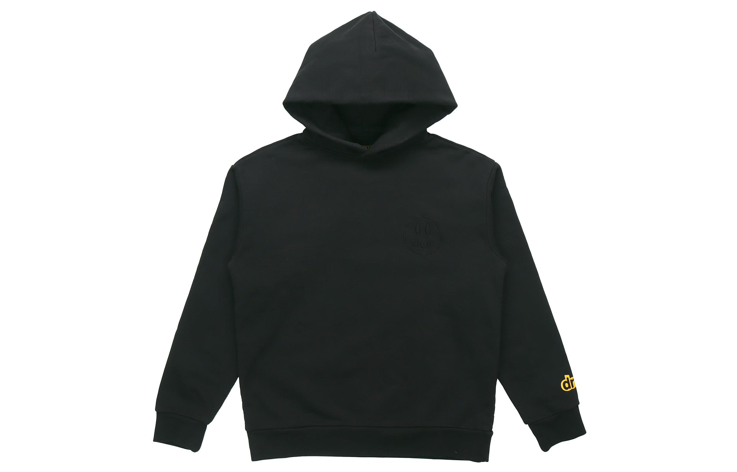 Order Drew House China Eksklusif Mini Mascot Hoodie Unisex Hitam Pullover DR-SS20-59