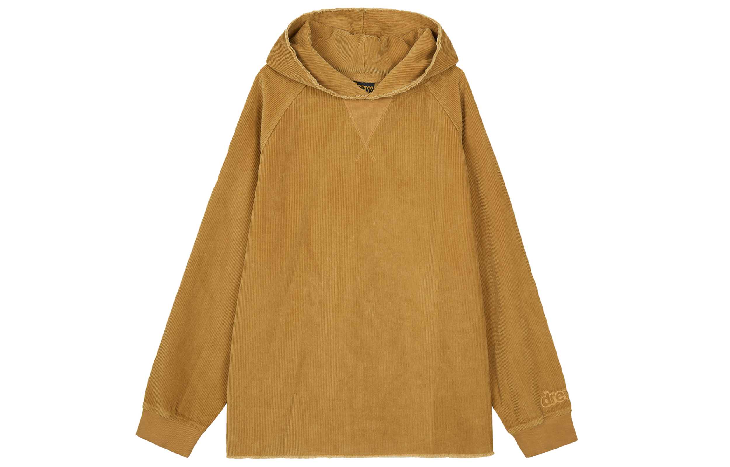 Drew House Corduroy Distressed Hem Hoodie Unisex Brown DR-SS21-55