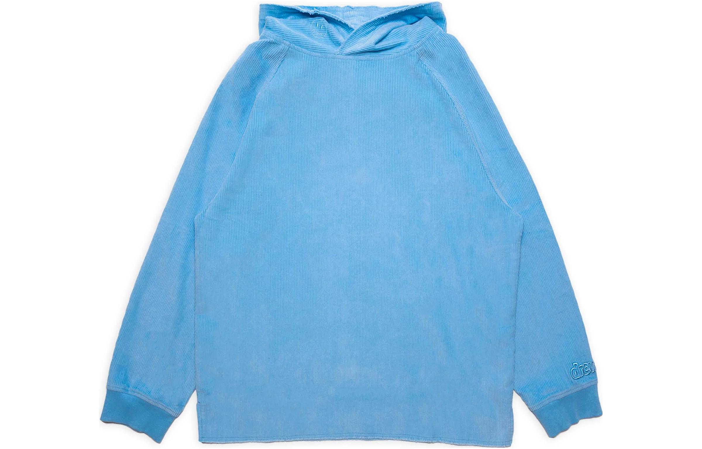 Drew House Corduroy Hoodie Pacific Blue SS22 Unisex Cartoon Smile Embroidery. DR-SS22-402 圖 3