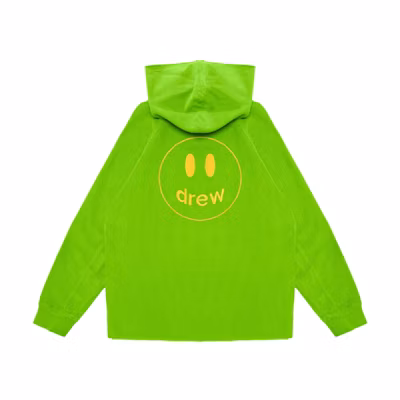 Drew House Corduroy Smiley Hoodie Lime Green Unisex Pullover Fleece. DR-SS22-160