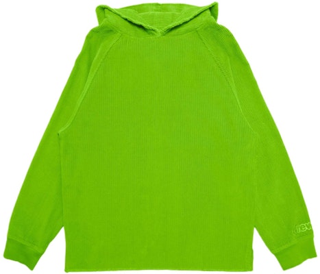 Drew House Corduroy Smiley Hoodie Lime Green Unisex Pullover Fleece. DR-SS22-160 Lookbook Drew House Corduroy Smiley Hoodie Lime Green Unisex Pullover Fleece. DR-SS22-160