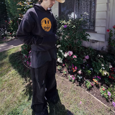 Drew House Deconstructed Mascot Hoodie 'Faded Black' Details for Drew House Deconstructed Mascot Hoodie 'Faded Black'