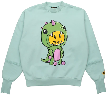 Drew House Dinodrew Deconstructed Crewneck Dinosaur Sweatshirt Mint Green Unisex DR-SS20-003 Buy Drew House Dinodrew Deconstructed Crewneck Dinosaur Sweatshirt Mint Green Unisex DR-SS20-003