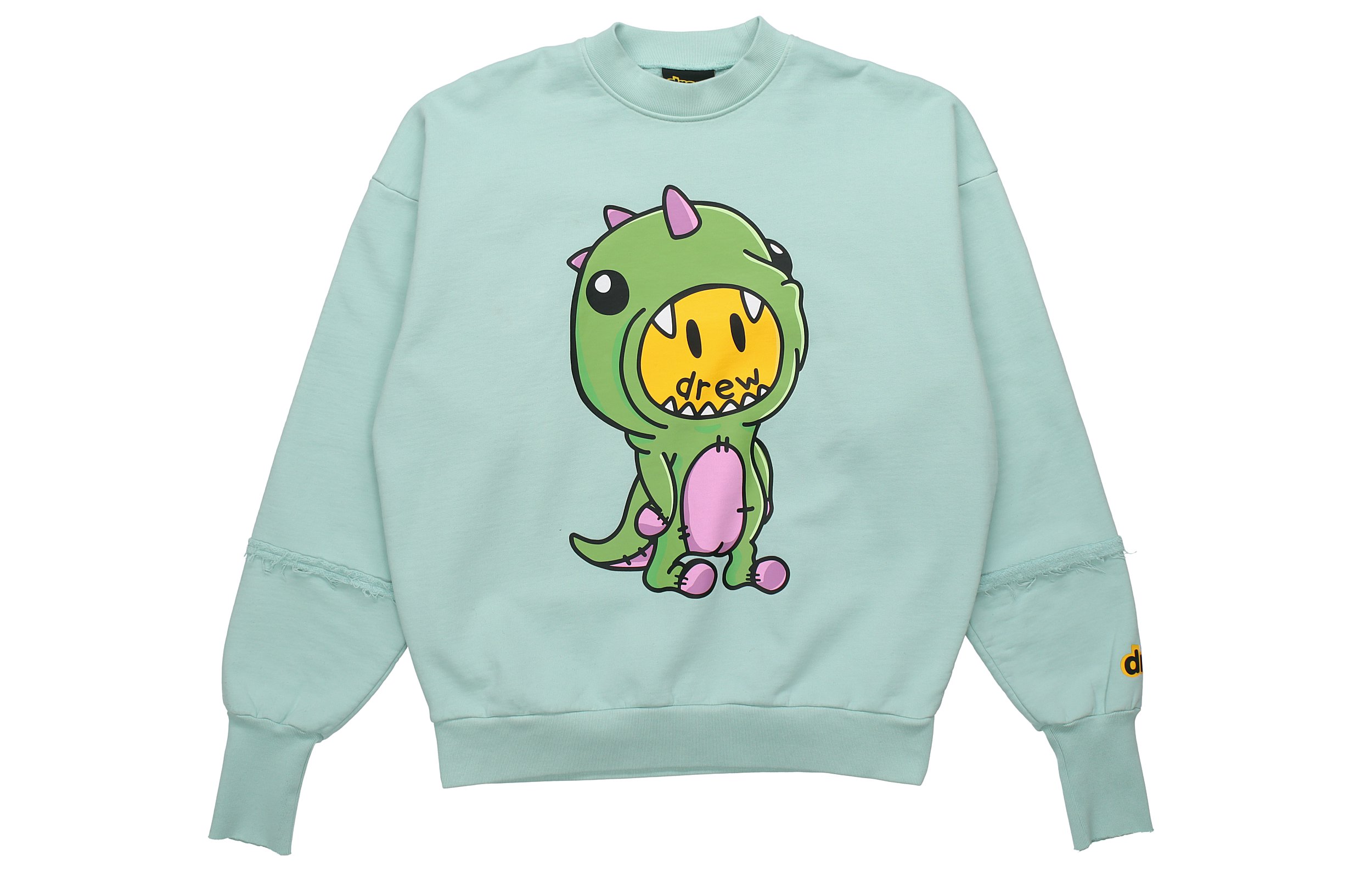 Order Drew House Dinodrew Deconstructed Crewneck Dinosaur Sweatshirt Mint Green Unisex DR-SS20-003