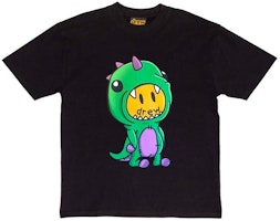 Drew House Dinodrew Smiley Dinosaur Graphic Tee Black Unisex Short Sleeve T-Shirt. DR-FW21-083 Drew House Dinodrew Smiley Dinosaur Graphic Tee Black Unisex Short Sleeve T-Shirt. DR-FW21-083