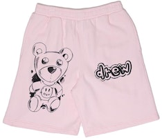 Drew House Elastic Waist Lettering Shorts Unisex Light Pink. DH-VF521-STPP Drew House Elastic Waist Lettering Shorts Unisex Light Pink. DH-VF521-STPP