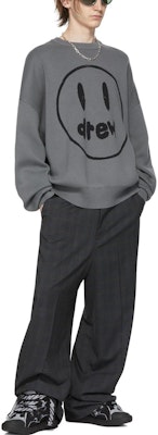 Drew House 表情标志提花针织毛衣 灰色 男款. DR-SS22-181 Shop Drew House 表情标志提花针织毛衣 灰色 男款. DR-SS22-181