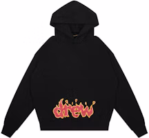 Drew House Flame Print Oversized Fleece Hoodie Unisex Black DR-FW22-426 Drew House Flame Print Oversized Fleece Hoodie Unisex Black DR-FW22-426