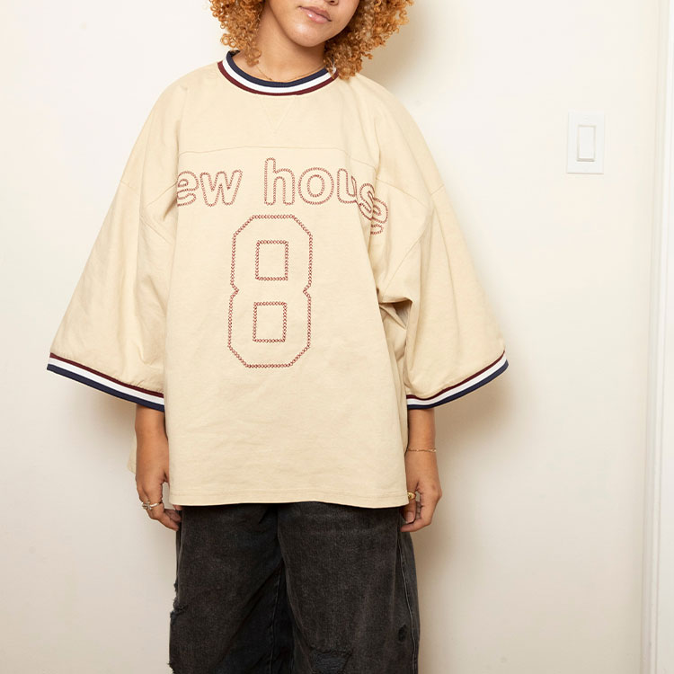 Details for Drew House 火焰系列 FW22 标志印花中袖T恤 男女同款 米白色 DR-FW22-468