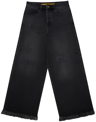 ドリューハウス フレームシリーズ ルーズフィット ダメージ黒デニムジーンズ ユニセックス DR-FW22-458 Buy ドリューハウス フレームシリーズ ルーズフィット ダメージ黒デニムジーンズ ユニセックス DR-FW22-458