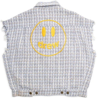 ドリューハウス フローラル FW22 ブルー ツイード カラーベスト ユニセックス 秋 DR-FW22-002 Lookbook ドリューハウス フローラル FW22 ブルー ツイード カラーベスト ユニセックス 秋 DR-FW22-002