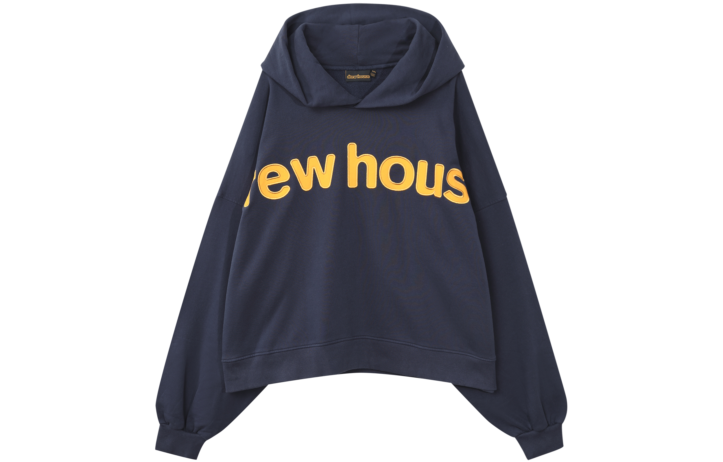Drew House Floral FW22 Box Hoodie Navy Embroidered Logo Pullover Unisex Navy Blue. DW-FW22-266