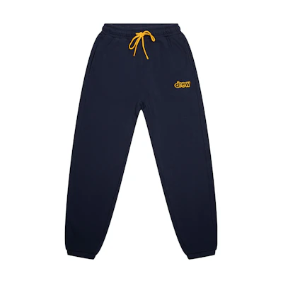 Drew House Floral FW22 Embroidered Logo Jogger Sweatpants Unisex Navy Blue. DR-FW22-289