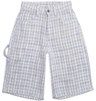 Drew House Floral FW22 Tweed Logo Straight-Leg Loose Pants Unisex Light Blue DR-FW22-236 Drew House Floral FW22 Tweed Logo Straight-Leg Loose Pants Unisex Light Blue DR-FW22-236