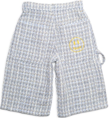 Seluar Lurus Longgar Unisex Drew House Floral FW22 Tweed Logo Biru Muda DR-FW22-236 Lookbook Seluar Lurus Longgar Unisex Drew House Floral FW22 Tweed Logo Biru Muda DR-FW22-236