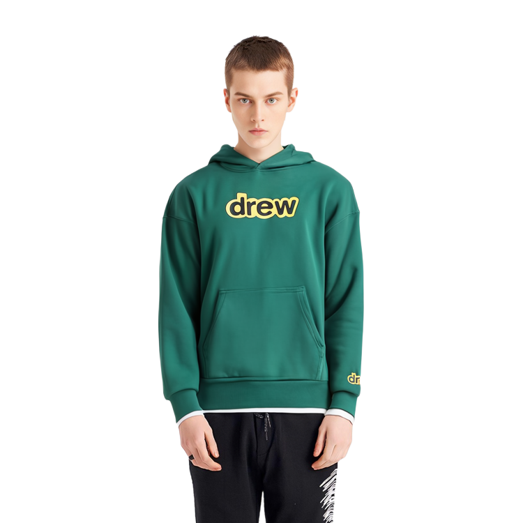 Shop ドリューハウス FW21 フォレストグリーン シークレットロゴ フーディ ユニセックス. DR-FW21-108