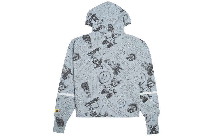 Drew House FW21 Idears Deconstructed Hoodie Heather Grey Unisex Cartoon Sweatshirt. DR-FW21-107 圖 3
