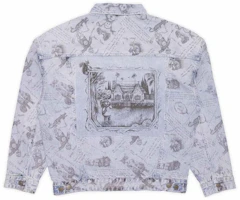 Lookbook Drew House FW21 Idears Trucker Jacket Vintage Indigo All-over Print Denim Unisex. DR-FW21-068