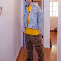 Purchase Drew House FW21 Idears Trucker Jacket Vintage Indigo All-over Print Denim Unisex. DR-FW21-068