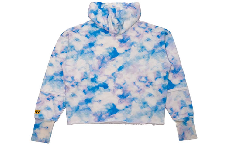Lookbook Drew House FW21 Joy Deconstructed Hoodie White Smile Balloon Tie-Dye Unisex Pullover DR-FW21-407
