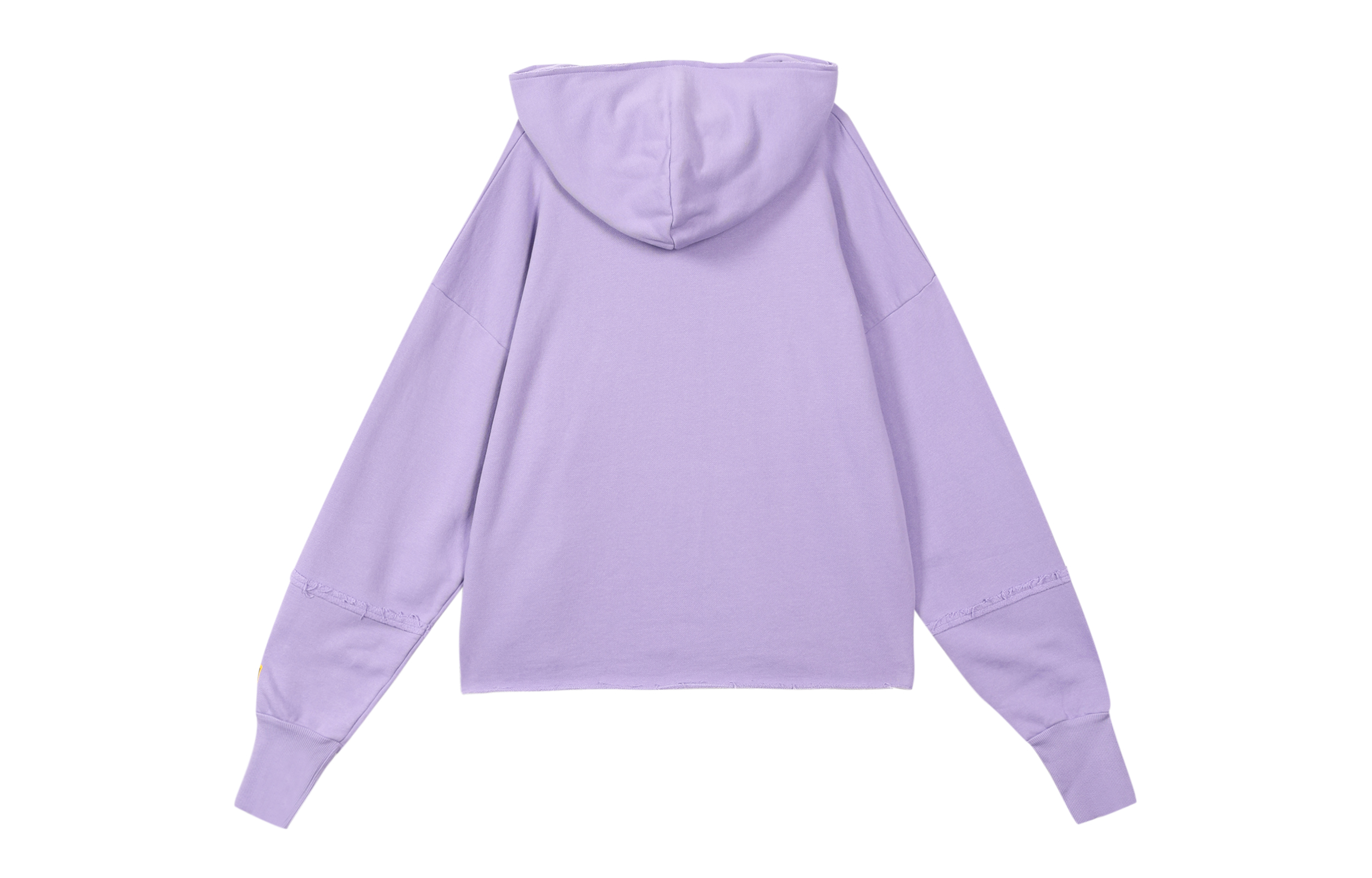 Lookbook Drew House FW21 薰衣草標誌解構連帽衫 中性套頭款式。 DR-FW21-012