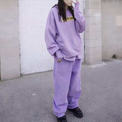 Drew House FW21 薰衣草標誌解構連帽衫 中性套頭款式。 DR-FW21-012 Shop Drew House FW21 薰衣草標誌解構連帽衫 中性套頭款式。 DR-FW21-012