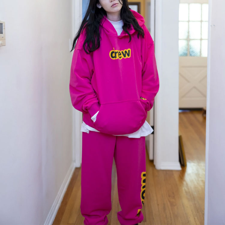 Drew House FW21 Secret Magenta Hoodie Pullover Unisex Pink Fleece Sweatshirt. DR-FW21-055 圖 4