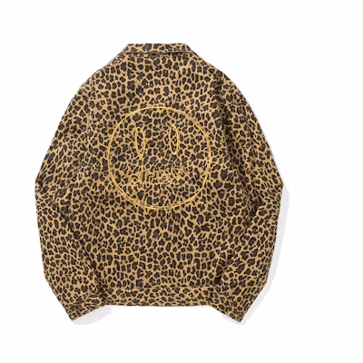 Drew House FW21 Smiley Cotton Twill Gas Jacket Cheetah Print Unisex Outerwear. DR-FW21-089