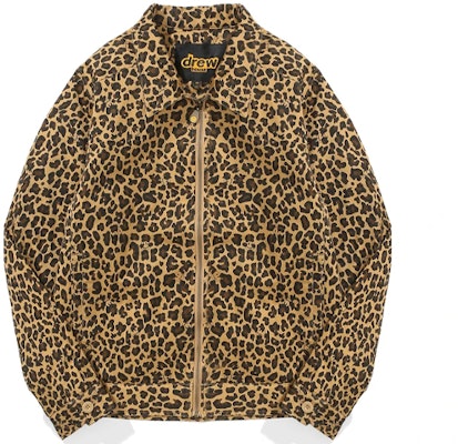 Drew House FW21 Jaket Gas Smile Cheetah Print Unisex. DR-FW21-089 Lookbook Drew House FW21 Jaket Gas Smile Cheetah Print Unisex. DR-FW21-089