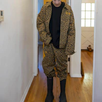 Shop Drew House FW21 Smiley Cotton Twill Gas Jacket Cheetah Print Unisex Outerwear. DR-FW21-089