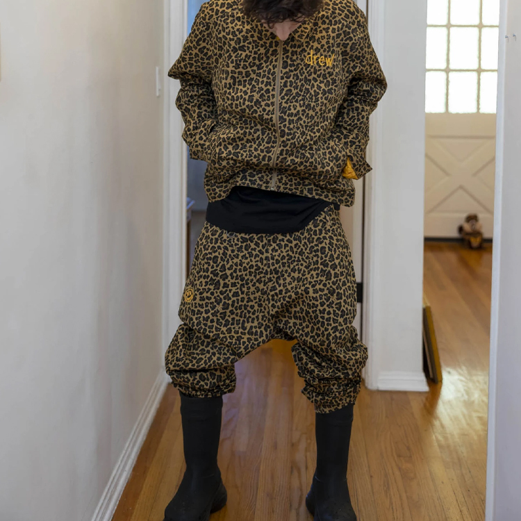 Details for Drew House FW21 Jaket Gas Smile Cheetah Print Unisex. DR-FW21-089