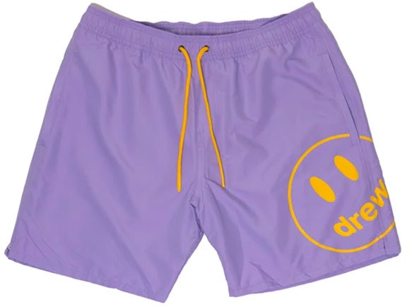 drew-house-fw-21-smiley-mascot-pool-shorts-lavender-unisex-drawstring-shorts-dr-fw-21-014