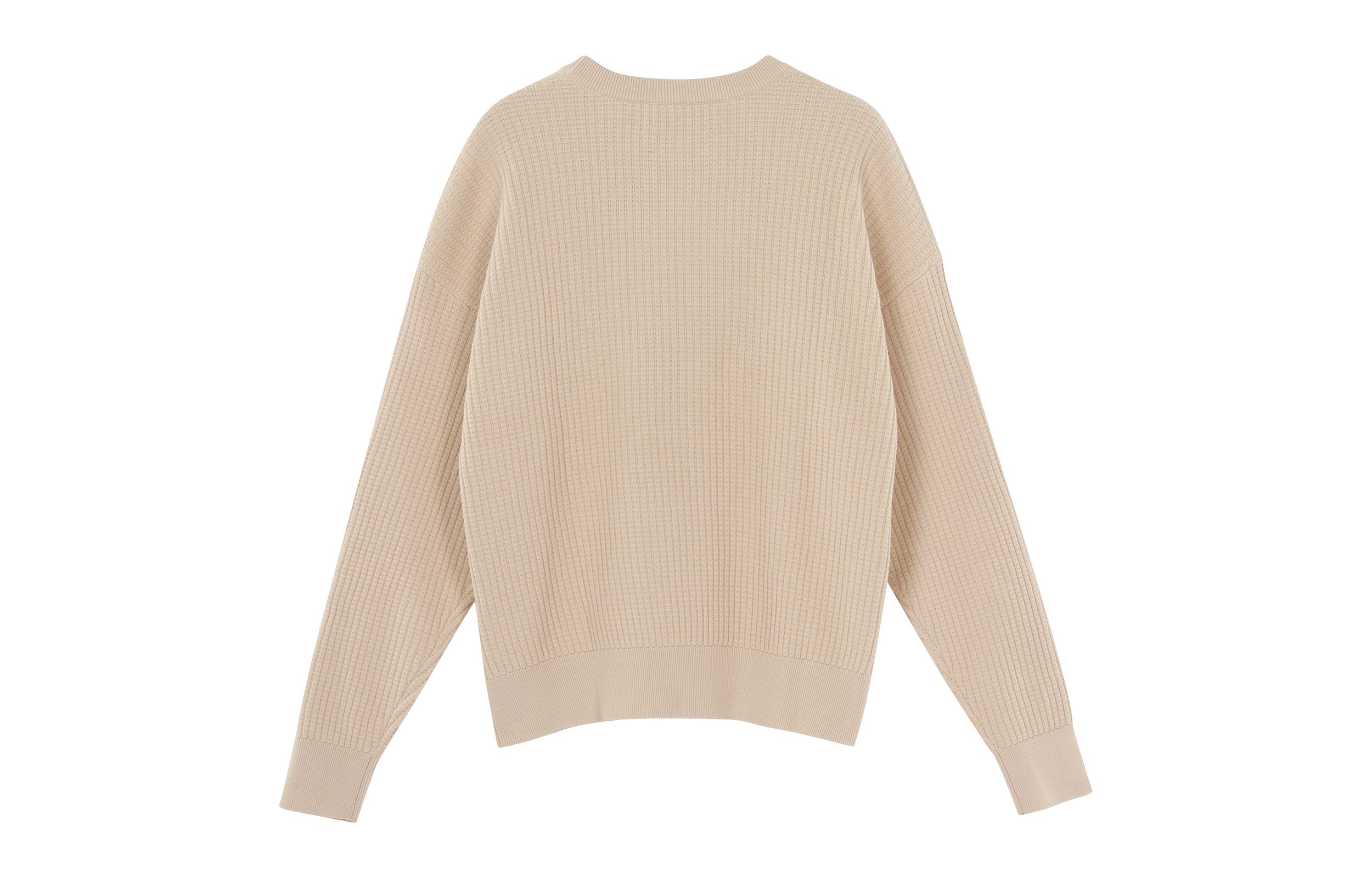 Lookbook Drew House 2021秋冬笑脸吉祥物米色针织男女毛衣. DR-FW21-060